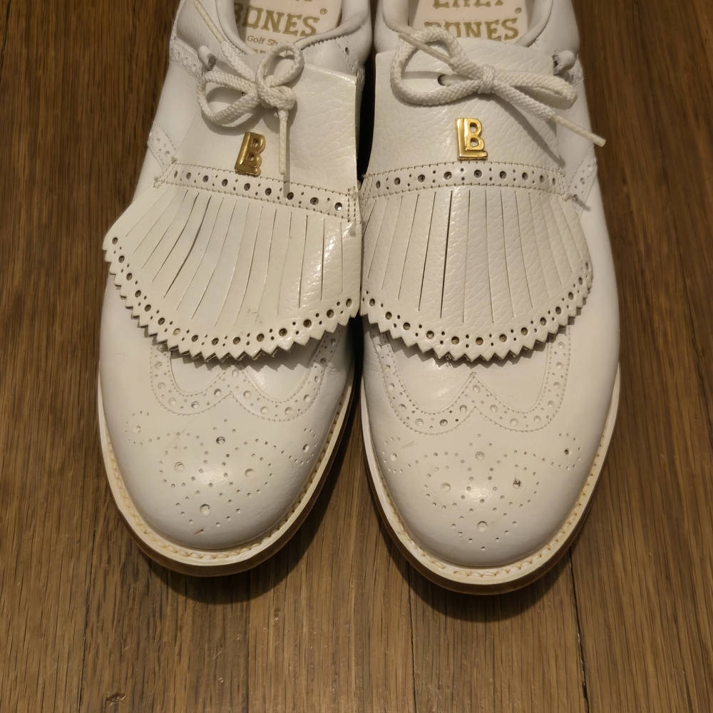 Women's Lazy Bones White Leather GOLF Shoes 10 - Picture 6 of 6